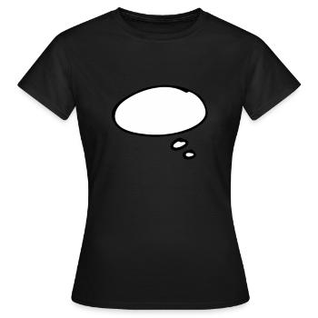 Bulle de pensée - T-shirt Femme - noir - Devant - AI Model Female 172 dark (172cm)