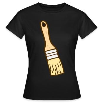 brosse - T-shirt Femme - noir - Devant - AI Model Female 172 dark (172cm)