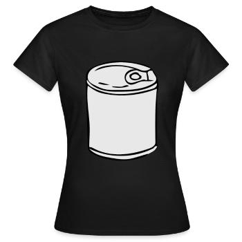 Dose - Frauen T-Shirt - Schwarz - Vorne - AI Model Female 172 dark (172cm)