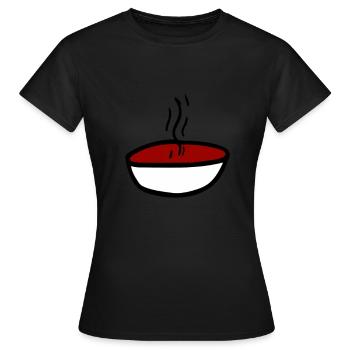 Suppe - Frauen T-Shirt - Schwarz - Vorne - AI Model Female 172 dark (172cm)