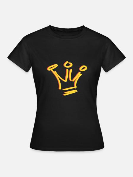 Krone - Frauen T-Shirt - Schwarz