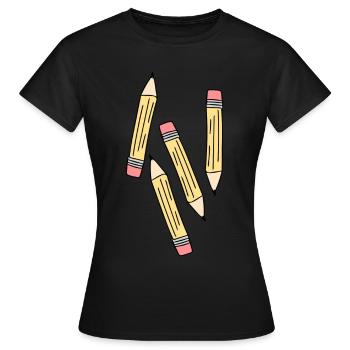 Pencils - Women's T-Shirt - black - Front - AI Model Female 172 dark (172cm)