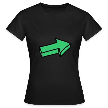 Pfeil - Frauen T-Shirt - Schwarz - Vorne - AI Model Female 172 dark (172cm)