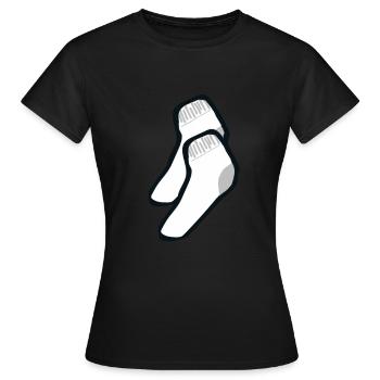 Socks - Women's T-Shirt - black - Front - AI Model Female 172 dark (172cm)
