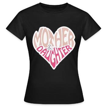Mother & Daughter - Frauen T-Shirt - Schwarz - Vorne - AI Model Female 172 dark (172cm)