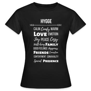 gemütlich - Frauen T-Shirt - Schwarz - Vorne - AI Model Female 172 dark (172cm)