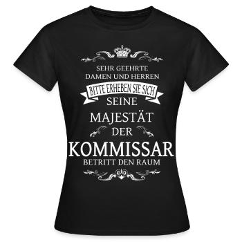 Seine Majestät der Kommissar T-Shirt - Frauen T-Shirt - Schwarz - Vorne - AI Model Female 172 dark (172cm)