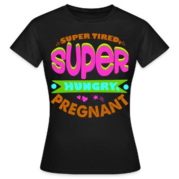 Mère Enceinte Bébé Nourrisson T-shirt Maman - T-shirt Femme - noir - Devant - AI Model Female 172 dark (172cm)