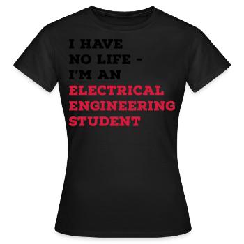Electrical Engineering Studies - Women's T-Shirt - black - Front - AI Model Female 172 dark (172cm)