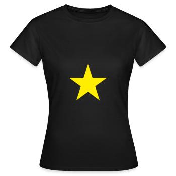 Gelber Stern - Frauen T-Shirt - Schwarz - Vorne - AI Model Female 172 dark (172cm)