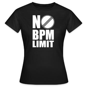 No BPM Limit shirt - Women's T-Shirt - black - Front - AI Model Female 172 dark (172cm)