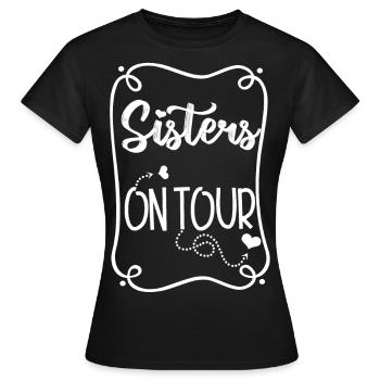 sisters on tour - Frauen T-Shirt - Schwarz - Vorne - AI Model Female 172 dark (172cm)