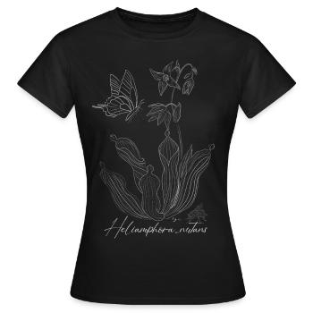 Heliamphora nutans (cruche marécageuse) - T-shirt Femme - noir - Devant - AI Model Female 172 dark (172cm)