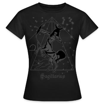 Sagittaire - T-shirt Femme - noir - Devant - AI Model Female 172 dark (172cm)