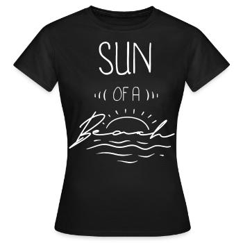 Dété party plage festival vacances t-shirt - T-shirt Femme - noir - Devant - AI Model Female 172 dark (172cm)