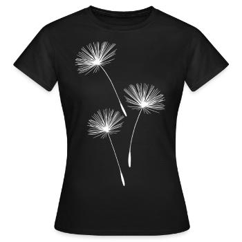 Pissenlit pissenlit fleurs - T-shirt Femme - noir - Devant - AI Model Female 172 dark (172cm)