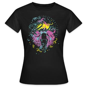 Rave Bae - T-shirt Femme - noir - Devant - AI Model Female 172 dark (172cm)