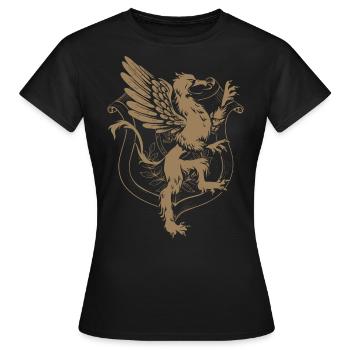 heraldischer Greif - Frauen T-Shirt - Schwarz - Vorne - AI Model Female 172 dark (172cm)