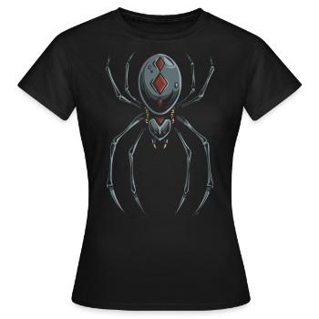 Schwarze Witwe Spinne - Frauen T-Shirt - Schwarz - Vorne - AI Model Female 172 dark (172cm)