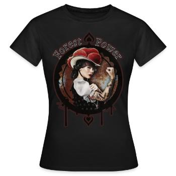 Forest Power - Frauen T-Shirt - Schwarz - Vorne - AI Model Female 172 dark (172cm)