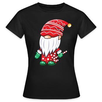 Gnom mit Zuckerstange - Frauen T-Shirt - Schwarz - Vorne - AI Model Female 172 dark (172cm)