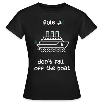 BATEAU DE CROISIÈRE - BATEAU DE CROISIÈRE VERT - T-shirt Femme - noir - Devant - AI Model Female 172 dark (172cm)