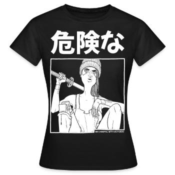 Soyez prudent avec Victoria - T-shirt Femme - noir - Devant - AI Model Female 172 dark (172cm)
