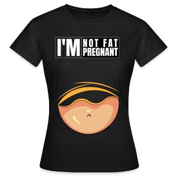 I'm not Fat, I'm Pregnant | Fun pregnancy design - Women's T-Shirt - black - Front - AI Model Female 172 dark (172cm)