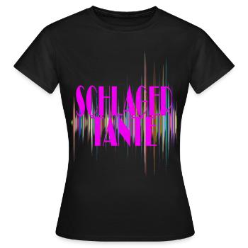 SCHLAGERTANTE - Frauen T-Shirt - Schwarz - Vorne - AI Model Female 172 dark (172cm)