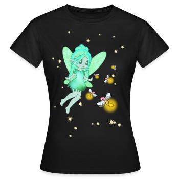 Fairies and fireflies - Women's T-Shirt - black - Front - AI Model Female 172 dark (172cm)