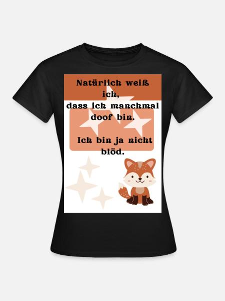 Schlaufuchs - Frauen T-Shirt - Schwarz
