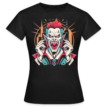 Gruseliger Blutsauger - Dunkle Halloween-Macht - Frauen T-Shirt - Schwarz - Vorne - AI Model Female 172 dark (172cm)