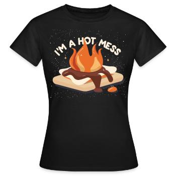 Sweet SMORES Mess - I'm a hot mess - Women's T-Shirt - black - Front - AI Model Female 172 dark (172cm)
