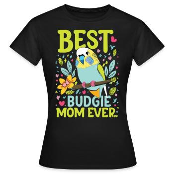 Stolze Wellensittich Mama - Frauen T-Shirt - Schwarz - Vorne - AI Model Female 172 dark (172cm)