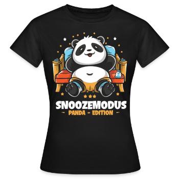 Entspannung mit Pandas - Frauen T-Shirt - Schwarz - Vorne - AI Model Female 172 dark (172cm)