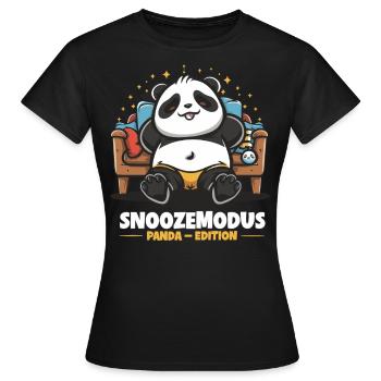 Snooze Mode - Panda Edition - Women's T-Shirt - black - Front - AI Model Female 172 dark (172cm)