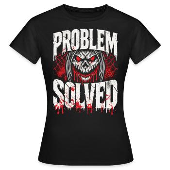 Blutige Lösung - Problem Solved - Frauen T-Shirt - Schwarz - Vorne - AI Model Female 172 dark (172cm)