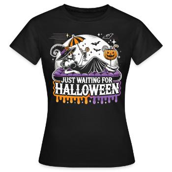 Temps mort magique : la sorcière frissonne - T-shirt Femme - noir - Devant - AI Model Female 172 dark (172cm)