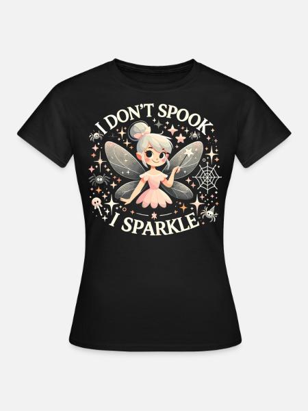 Halloween Fee T-Shirt für Mädchen - Frauen T-Shirt - Schwarz