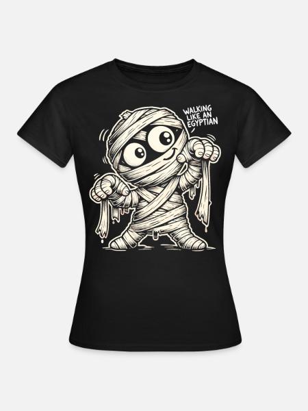 T-shirt momie drôle – Marcher comme un Égyptien - T-shirt Femme - noir