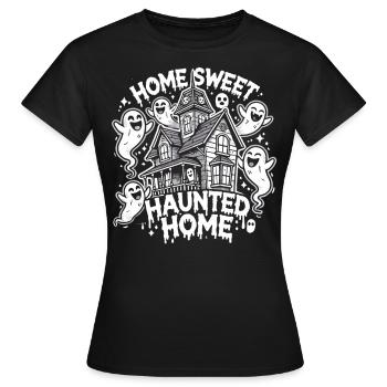 Spooky Halloween haunted house - Women's T-Shirt - black - Front - AI Model Female 172 dark (172cm)