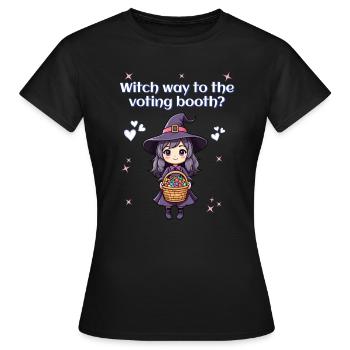 Witch way to the voting booth? - Women's T-Shirt - black - Front - AI Model Female 172 dark (172cm)