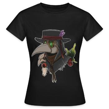 Plague Doctor - Women's T-Shirt - black - Front - AI Model Female 172 dark (172cm)