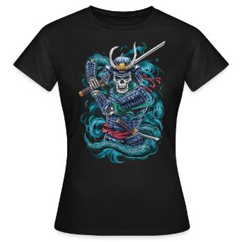 Guerrier samouraï fantomatique - T-shirt Femme - noir - Devant - AI Model Female 172 dark (172cm)