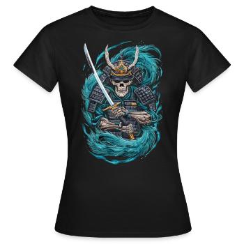 Guerrier samouraï fantomatique - T-shirt Femme - noir - Devant - AI Model Female 172 dark (172cm)