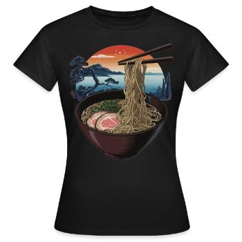Japanische Ramen-Kunst - Frauen T-Shirt - Schwarz - Vorne - AI Model Female 172 dark (172cm)