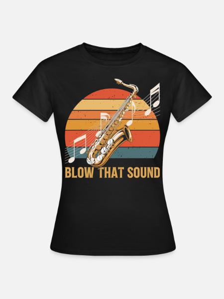 Saxophon Soundpower - Frauen T-Shirt - Schwarz