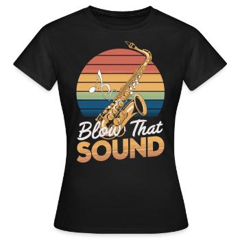 Saxophone Groove - Women's T-Shirt - black - Front - AI Model Female 172 dark (172cm)