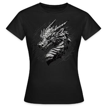 Metallic Dragon - Women's T-Shirt - black - Front - AI Model Female 172 dark (172cm)