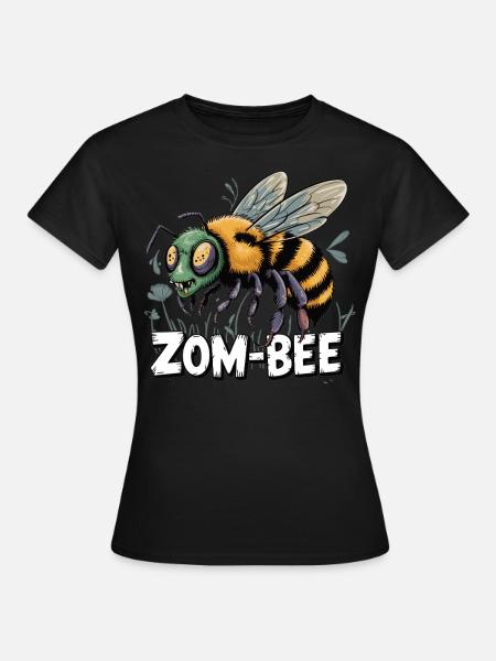 Zom-Bee – Lustiges Halloween Design - Frauen T-Shirt - Schwarz